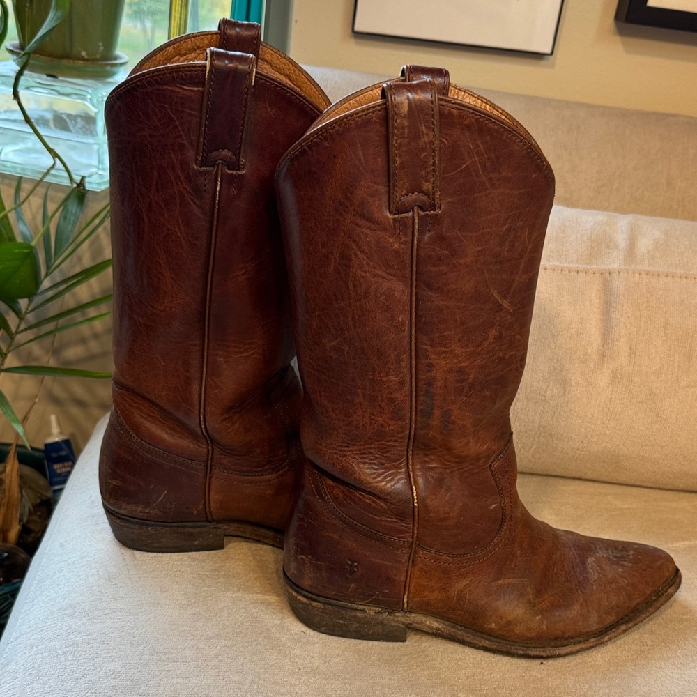 Frye Brown Heeled Boots
